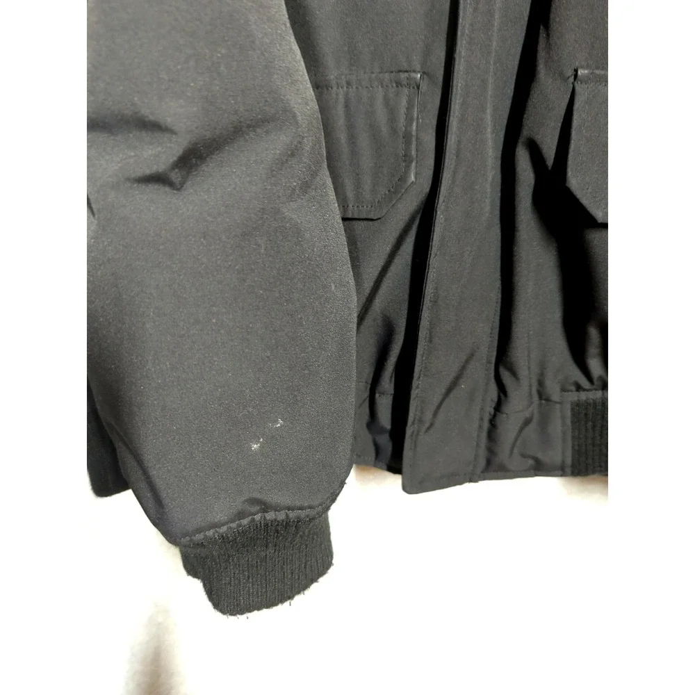 GH Bass & Co Down Hooded Puffer Jacket L Black Toasty Camping Hiking Outdoors